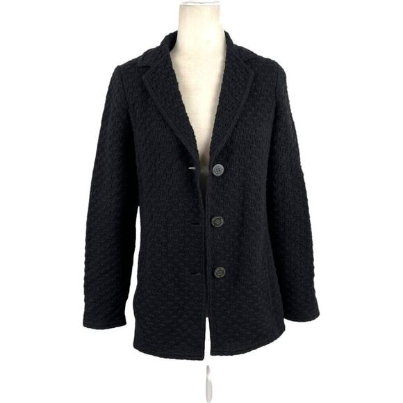 Nino Colombo Women's Size 40 Knit Wool Back Blazer Jacket Made in Italy - Picture 3 of 15